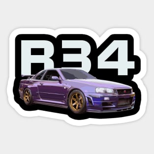 JDM CAR R34 bnr34 V-SPEC Midnight Purple III v-spec Sticker